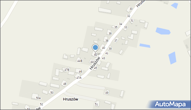 Hruszów, Hruszów, 42, mapa Hruszów