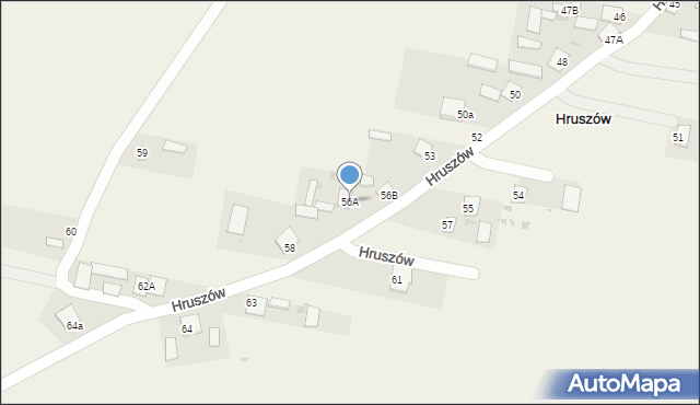 Hruszów, Hruszów, 56A, mapa Hruszów