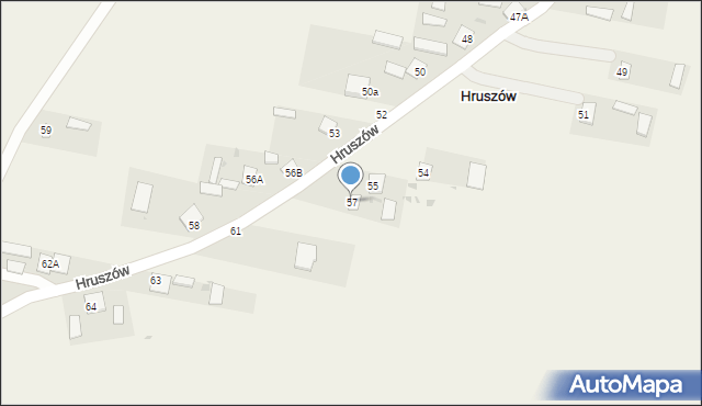 Hruszów, Hruszów, 57, mapa Hruszów