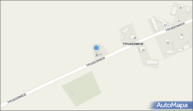 Hruszowice, Hruszowice, 38, mapa Hruszowice