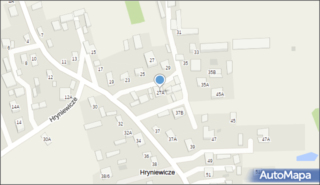 Hryniewicze, Hryniewicze, 27A, mapa Hryniewicze
