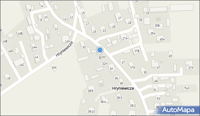 Hryniewicze, Hryniewicze, 32, mapa Hryniewicze