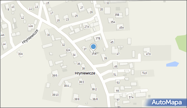 Hryniewicze, Hryniewicze, 37A, mapa Hryniewicze