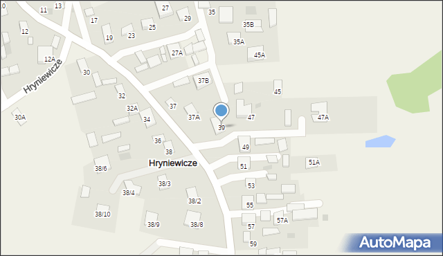 Hryniewicze, Hryniewicze, 39, mapa Hryniewicze