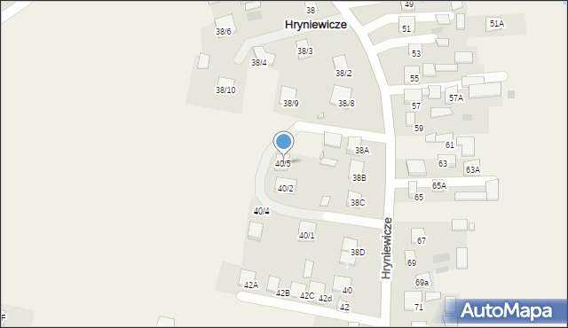 Hryniewicze, Hryniewicze, 40/5, mapa Hryniewicze