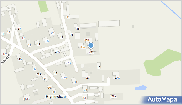 Hryniewicze, Hryniewicze, 45A, mapa Hryniewicze