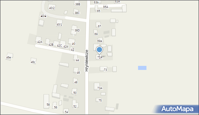 Hryniewicze, Hryniewicze, 71A, mapa Hryniewicze