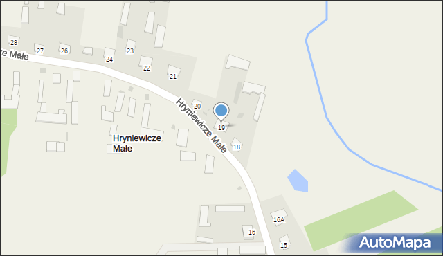 Hryniewicze Małe, Hryniewicze Małe, 19, mapa Hryniewicze Małe