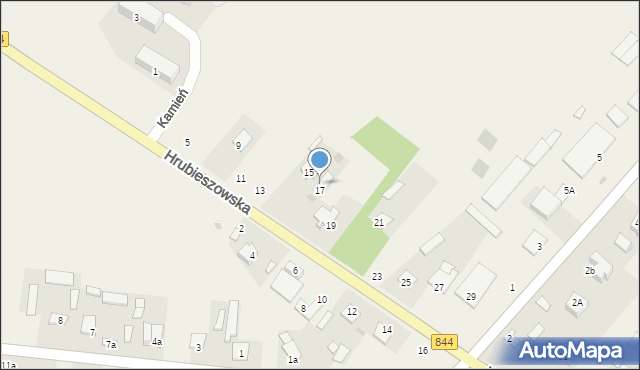 Kamień, Hrubieszowska, 17a, mapa Kamień