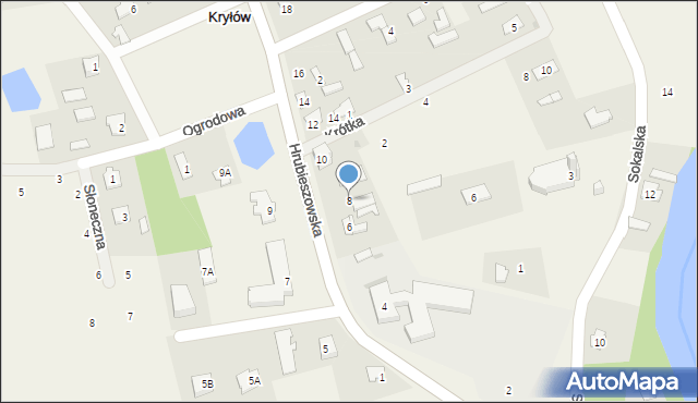 Kryłów, Hrubieszowska, 8, mapa Kryłów