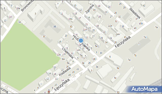 Lublin, Hrubieszowska, 12, mapa Lublina