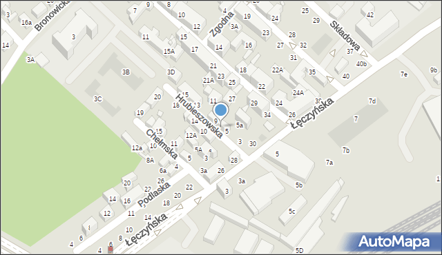 Lublin, Hrubieszowska, 7, mapa Lublina