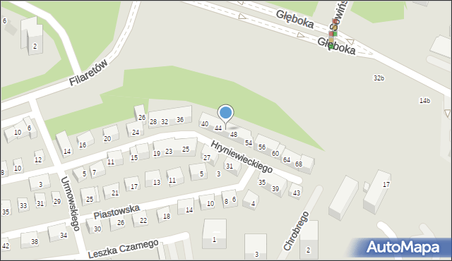 Lublin, Hryniewieckiego Kajetana, 46, mapa Lublina