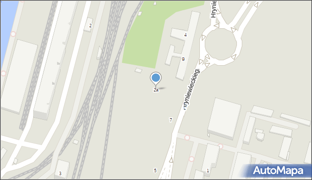 Szczecin, Hryniewieckiego Stanisława, 2a, mapa Szczecina