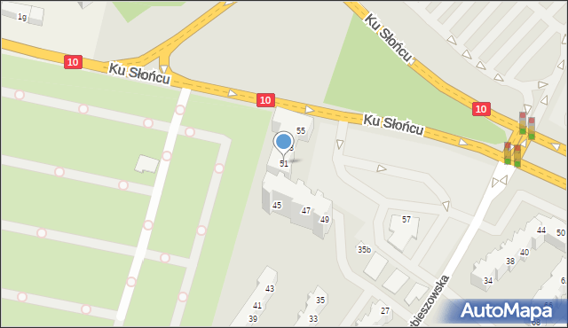 Szczecin, Hrubieszowska, 51, mapa Szczecina