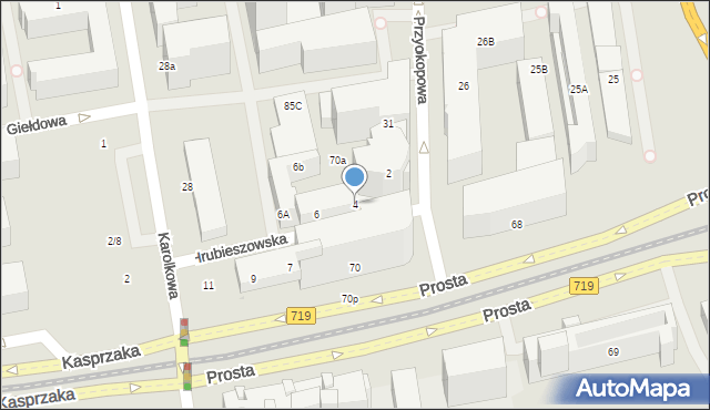 Warszawa, Hrubieszowska, 4, mapa Warszawy