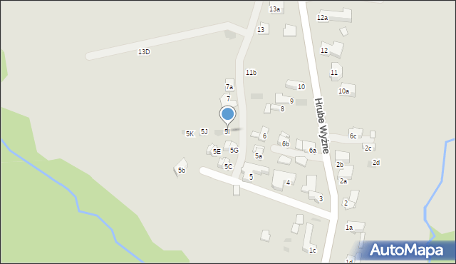 Zakopane, Hrube Wyżne, 5I, mapa Zakopanego