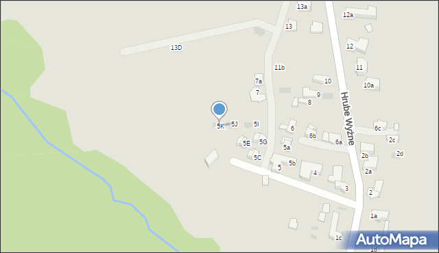 Zakopane, Hrube Wyżne, 5K, mapa Zakopanego