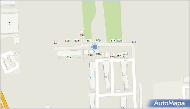 Zamość, Hrubieszowska, 65b, mapa Zamościa