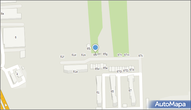 Zamość, Hrubieszowska, 65i, mapa Zamościa