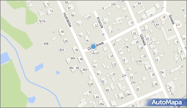 Częstochowa, Hutników, 77, mapa Częstochowy