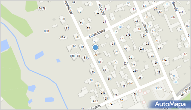 Częstochowa, Hutników, 79, mapa Częstochowy