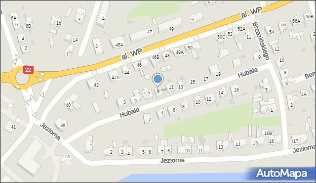 Człuchów, Hubala Henryka, mjr., 9, mapa Człuchów