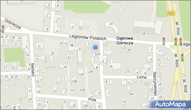 Dąbrowa Górnicza, Hutnika, 2, mapa Dąbrowa Górnicza