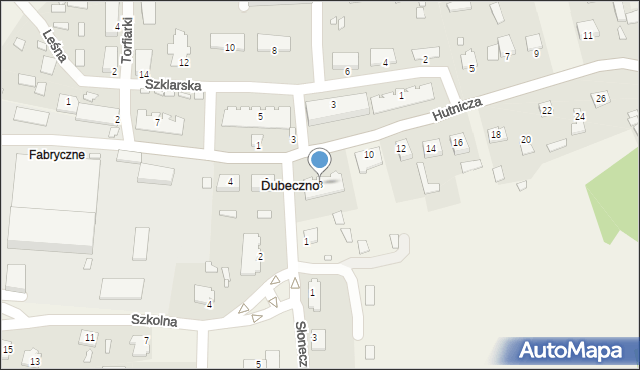 Dubeczno, Hutnicza, 8, mapa Dubeczno