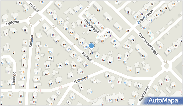 Gdańsk, Hubala Henryka, mjr., 18, mapa Gdańska