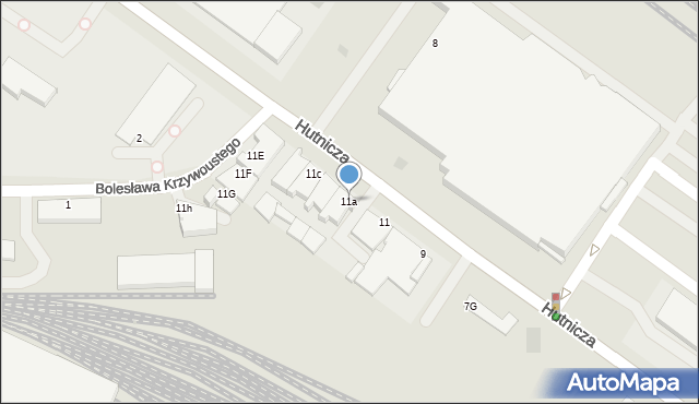 Gdynia, Hutnicza, 11a, mapa Gdyni