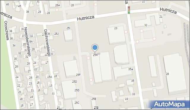 Gdynia, Hutnicza, 25A, mapa Gdyni