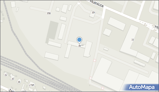 Gdynia, Hutnicza, 35, mapa Gdyni