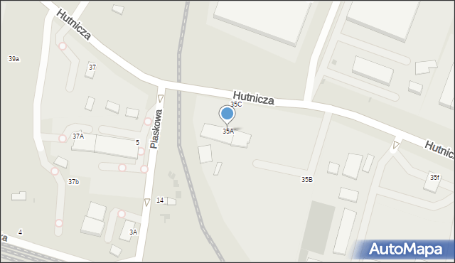 Gdynia, Hutnicza, 35A, mapa Gdyni