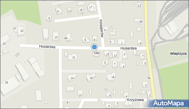 Gorzów Wielkopolski, Husarska, 17, mapa Gorzów Wielkopolski