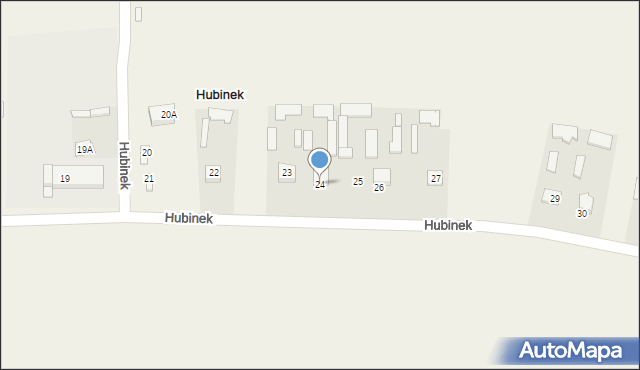 Hubinek, Hubinek, 24, mapa Hubinek