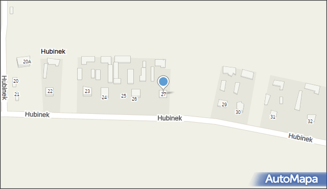 Hubinek, Hubinek, 27, mapa Hubinek