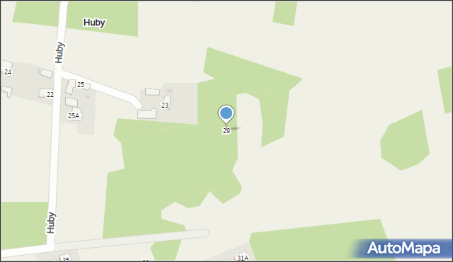 Huby, Huby, 29, mapa Huby
