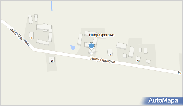 Huby-Oporowo, Huby-Oporowo, 5, mapa Huby-Oporowo