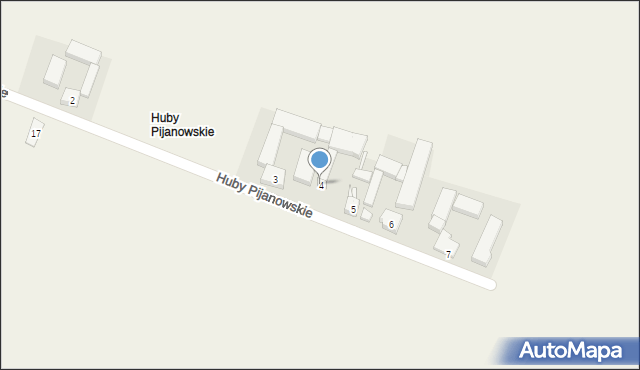 Huby Pijanowskie, Huby Pijanowskie, 4, mapa Huby Pijanowskie