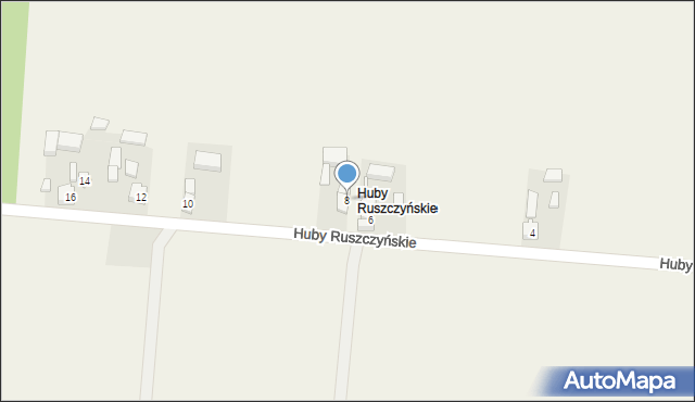 Huby Ruszczyńskie, Huby Ruszczyńskie, 8, mapa Huby Ruszczyńskie