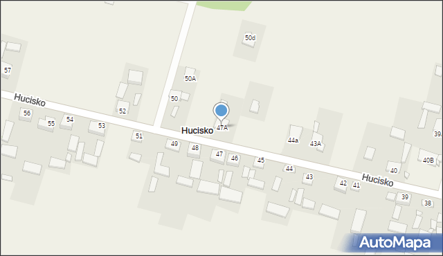 Hucisko, Hucisko, 47A, mapa Hucisko