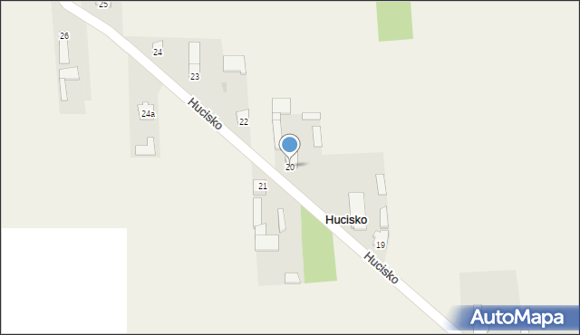 Hucisko, Hucisko, 20, mapa Hucisko