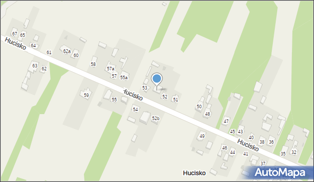 Hucisko, Hucisko, 52a, mapa Hucisko