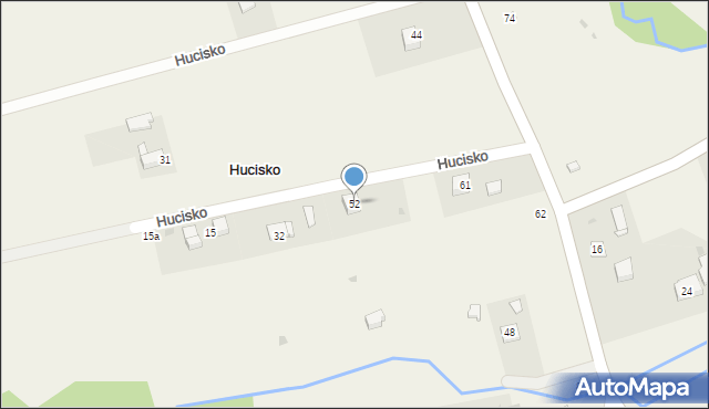 Hucisko, Hucisko, 52, mapa Hucisko