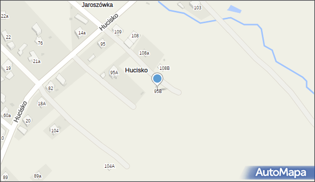 Hucisko, Hucisko, 95B, mapa Hucisko