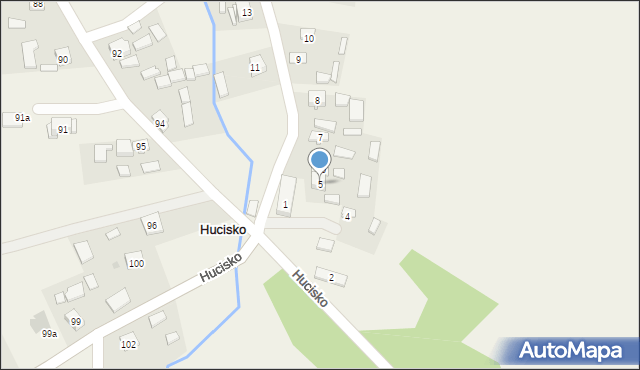 Hucisko, Hucisko, 5, mapa Hucisko