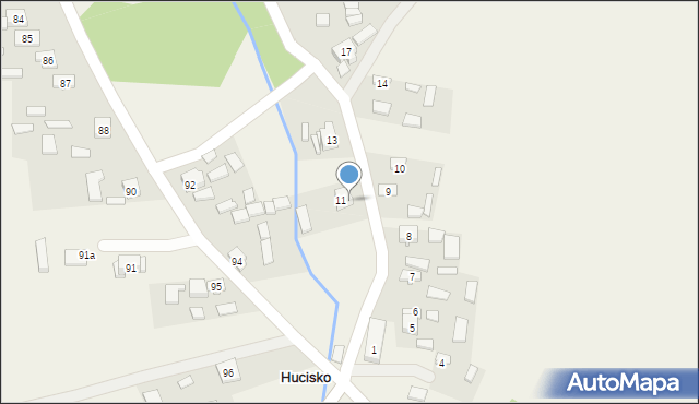 Hucisko, Hucisko, 9A, mapa Hucisko