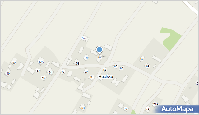 Hucisko, Hucisko, 62, mapa Hucisko