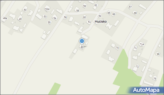 Hucisko, Hucisko, 63, mapa Hucisko